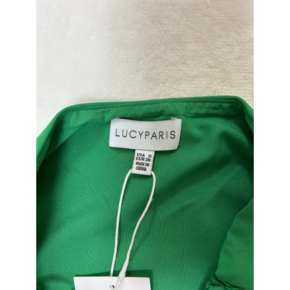 NWT Lucy Paris Womens Green Mini Skirte Zipper Closure Fully Lined sz Large - Picture 8 of 9